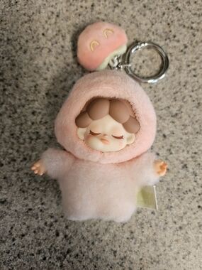 DODO SUGAR WENDY Pink Plush Sleeping Doll Keychain for Kids